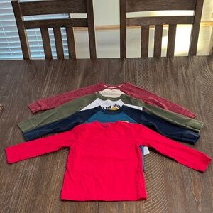 Classic Kids Long-Sleeve Crewneck Tee - Red